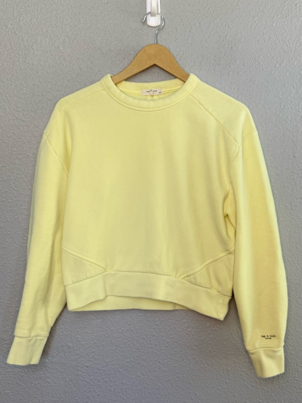 Rag & Bone | Yellow Terry City Sweatshirt | Spring Green | Size Small